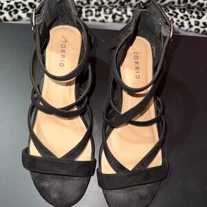 Torrid Black Strappy Heels